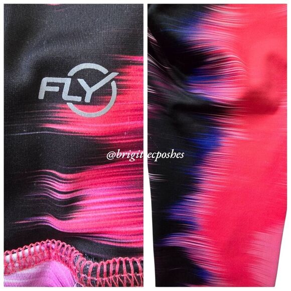 FLYWHEEL Cropped Bright Red Multi-colored Legging - Picture 3 of 6